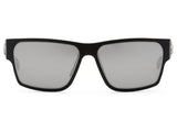 Delta Polarized | Black Frame with Silver Mirror Lens