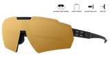 Blastshield MILSPEC Ballistic Polarized | Black Frame with Gold Mirror Lens