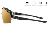 Blastshield MILSPEC Ballistic Polarized | Black Frame with Gold Mirror Lens
