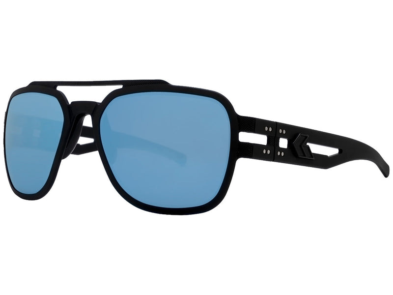 Matte Blackout / Smoke Polarized w/ Blue Mirror